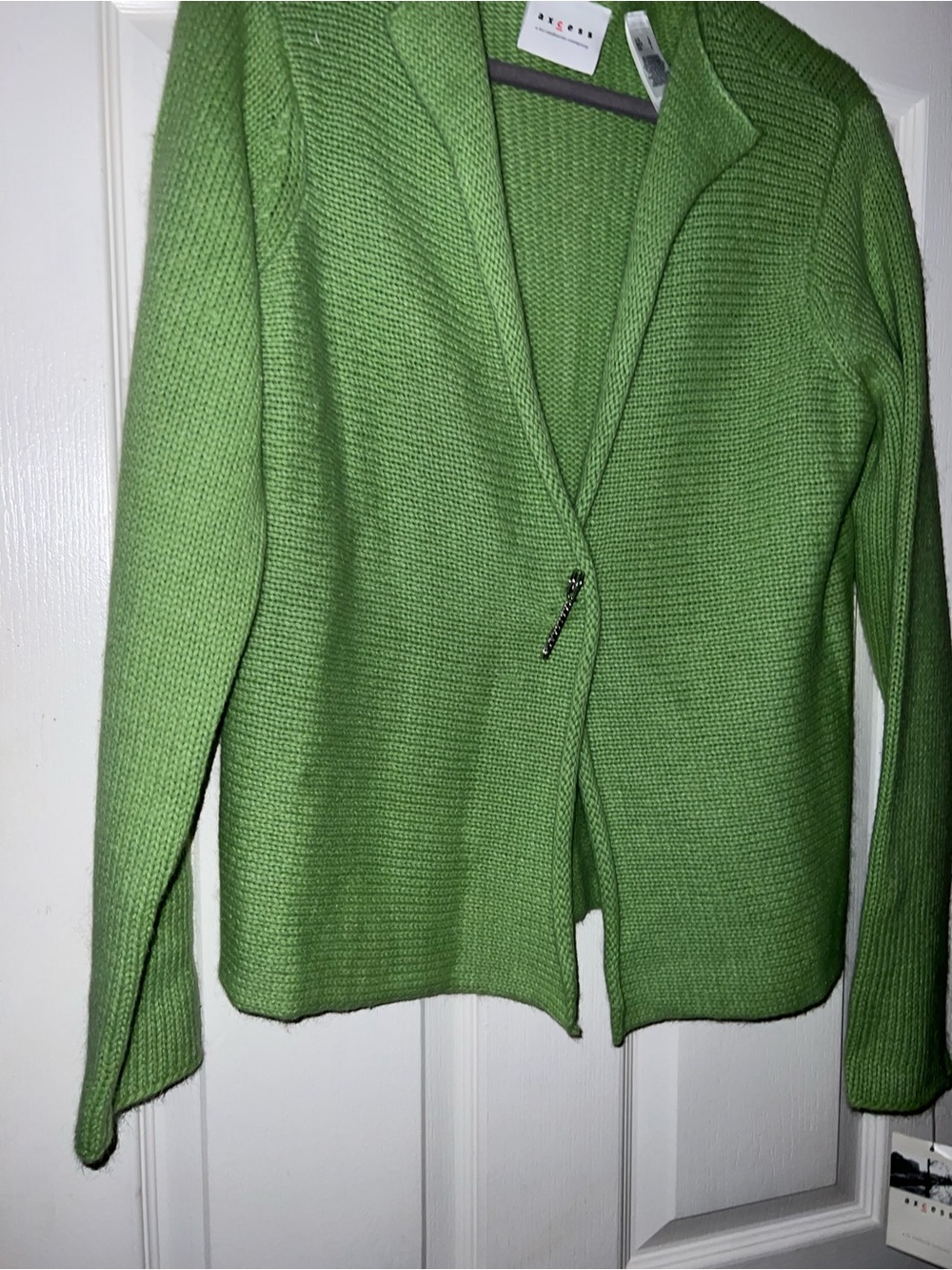 Axcess Green Knit Open-Front Jacket